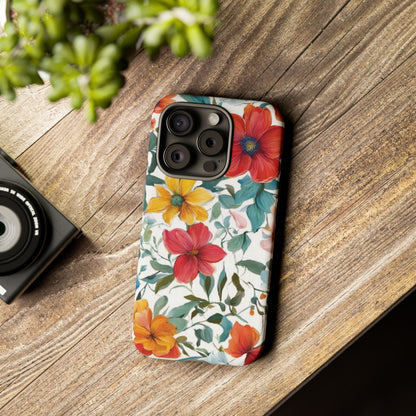 Floral Phone Cases for  iPhone, Samsung Galaxy, and Google Pixel devices - Double layers for extra durability and protection