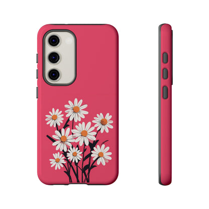 Daisy Flower Phone Case - Vibrant Pink Daisy Design