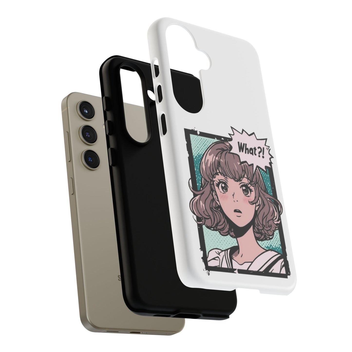 "What?!" Anime Phone Caes - Durable, Tough Cases - iPhone, Samsung Galaxy, and Google Pixel