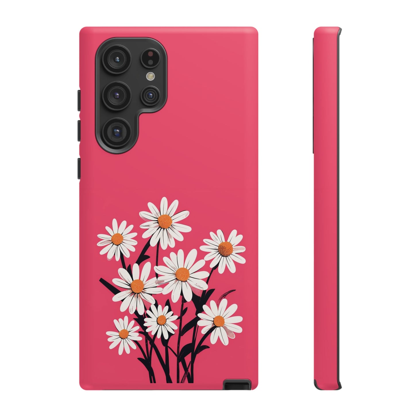 Daisy Flower Phone Case - Vibrant Pink Daisy Design