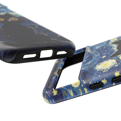 Cat under the stars, cute phone cases, Extra durable, Tough Cases, Pick your size