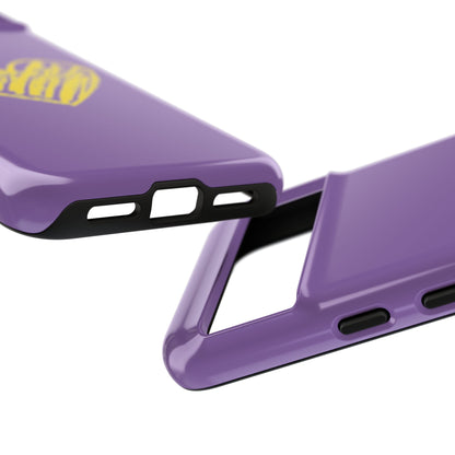 Yellow Heart, Purple Phone Case