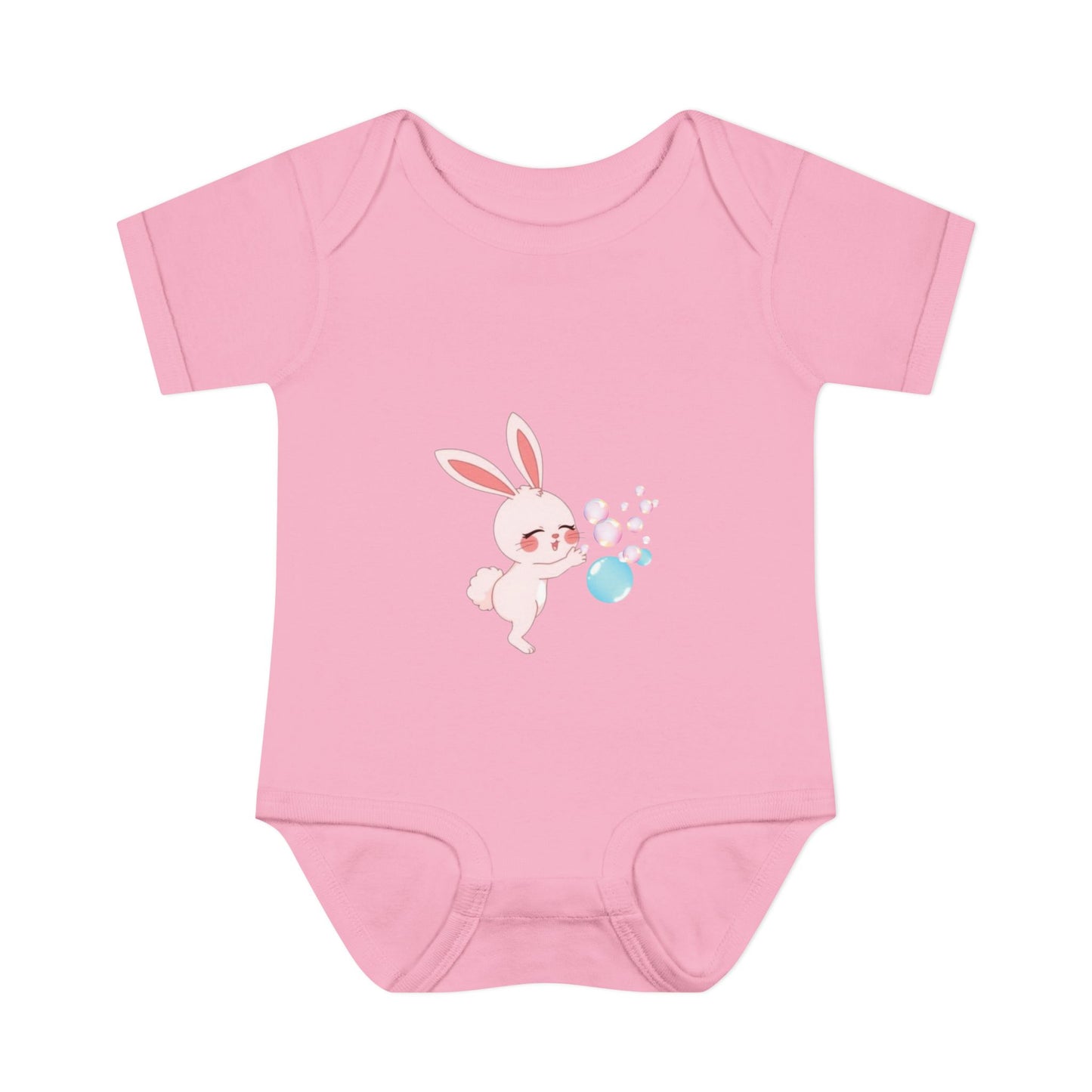 "Bunny Bubble", Infant Baby and Kid's Rib Bodysuit