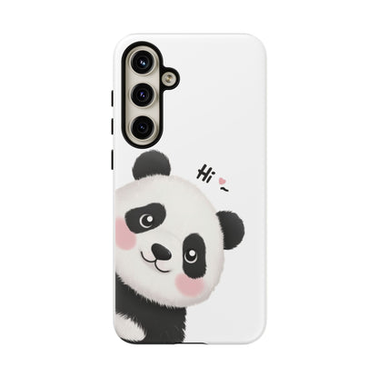 "Hi Cute Panda" Phone Case for iPhone, Samsung Galaxy, and Google Pixel devices