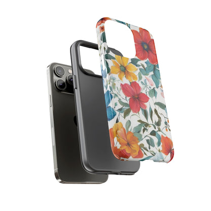 Floral Phone Cases for  iPhone, Samsung Galaxy, and Google Pixel devices - Double layers for extra durability and protection