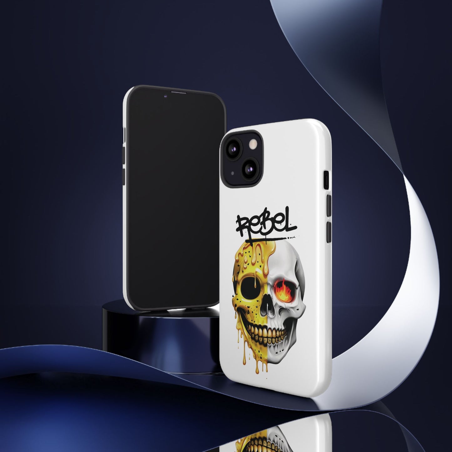 Rebel Skull Phone Case - White