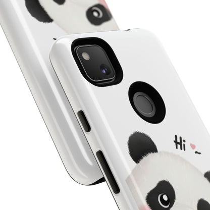 "Hi Cute Panda" Phone Case for iPhone, Samsung Galaxy, and Google Pixel devices