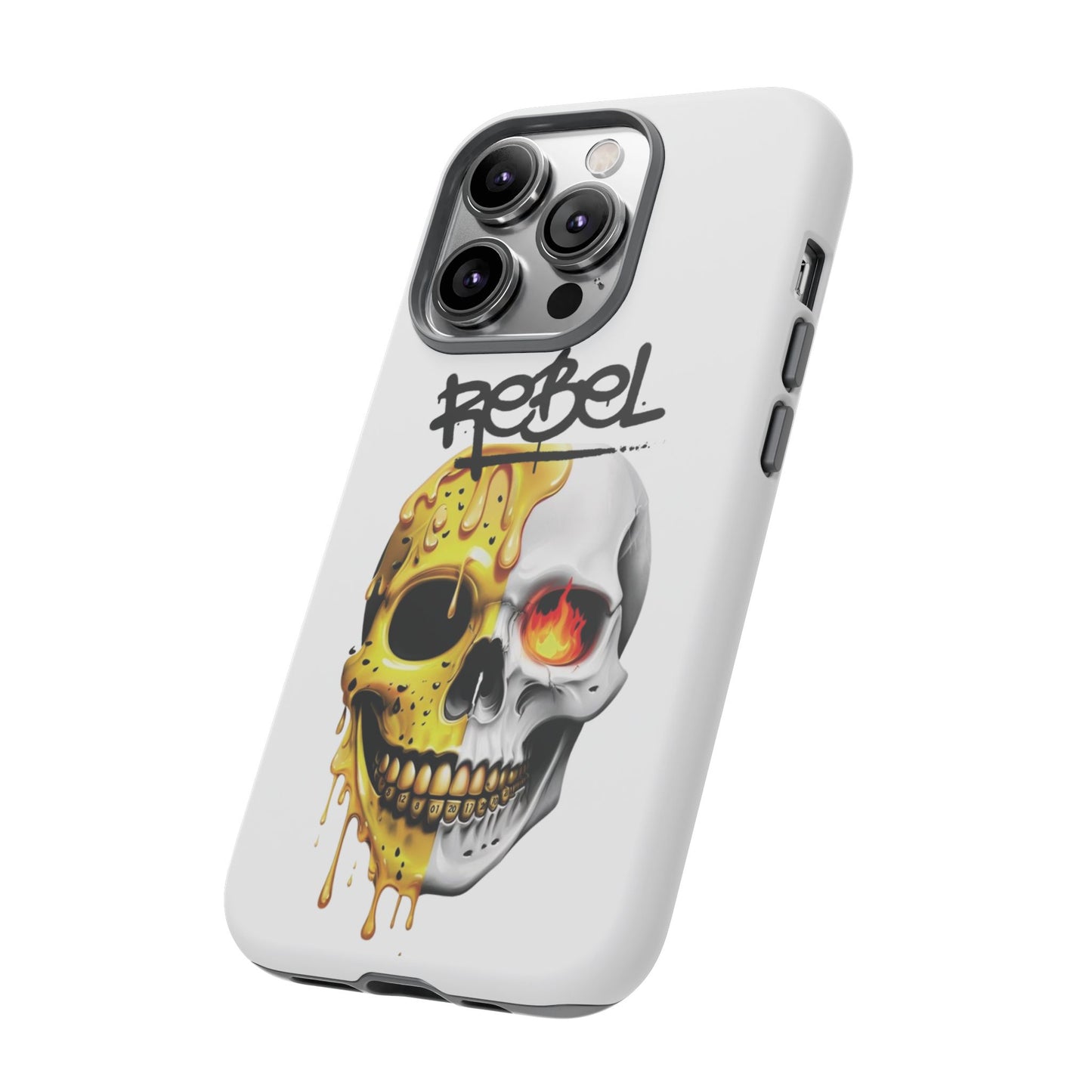 Rebel Skull Phone Case - White