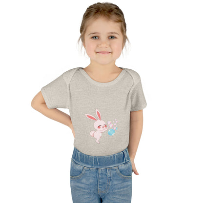 "Bunny Bubble", Infant Baby and Kid's Rib Bodysuit