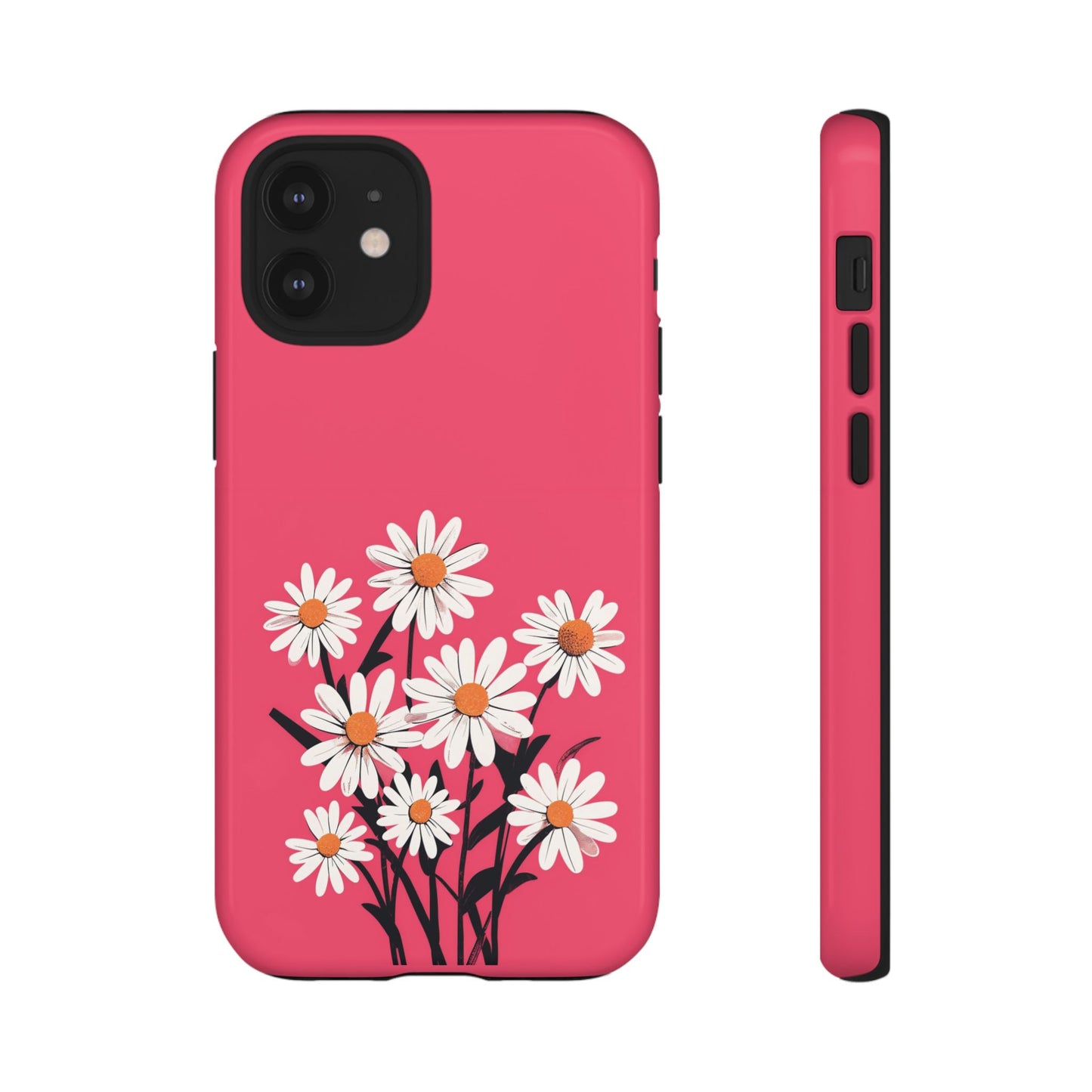 Daisy Flower Phone Case - Vibrant Pink Daisy Design