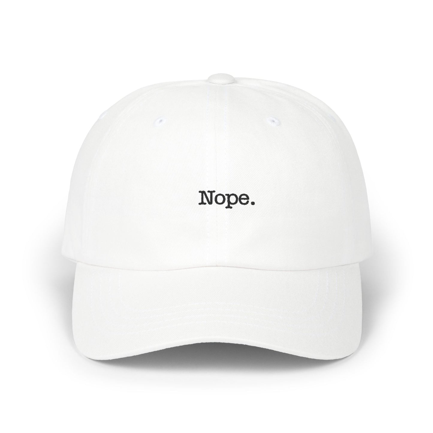 'Nope.' Classic Hat - Casual Adjustable Hat for Everyday Style