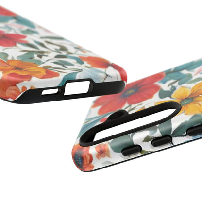 Floral Phone Cases for  iPhone, Samsung Galaxy, and Google Pixel devices - Double layers for extra durability and protection