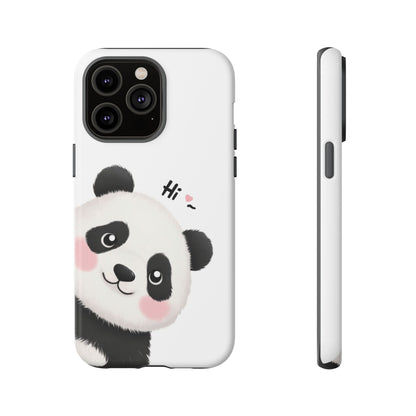 "Hi Cute Panda" Phone Case for iPhone, Samsung Galaxy, and Google Pixel devices