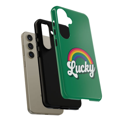 Lucky Rainbow Tough Phone Cases, iPhone, Samsung Galaxy, Google Pixel, Choose any phone model