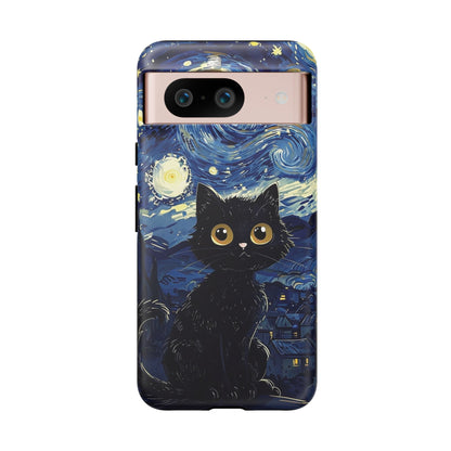 Cat under the stars, cute phone cases, Extra durable, Tough Cases, Pick your size