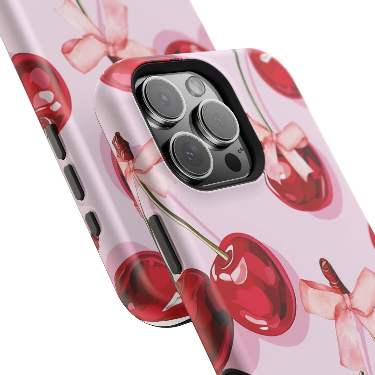 Cherry Ribbon Magnetic iPhone Caes - Durable, flexible, impact-resistant