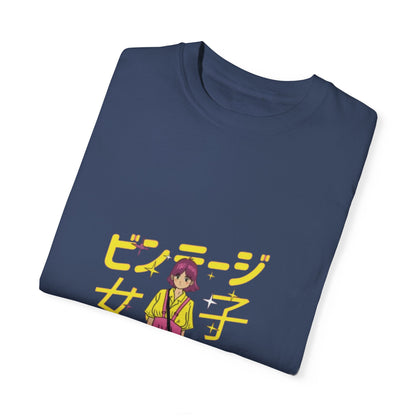 Anime Girl, Graphic T-shirt, Unisex Garment-Dyed