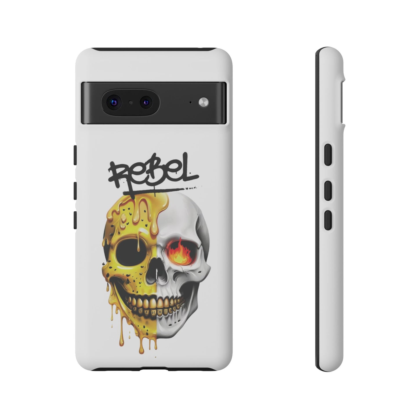 Rebel Skull Phone Case - White