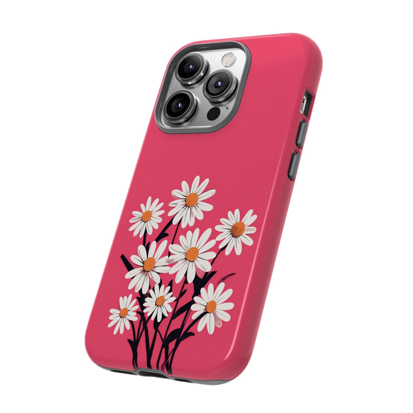 Daisy Flower Phone Case - Vibrant Pink Daisy Design