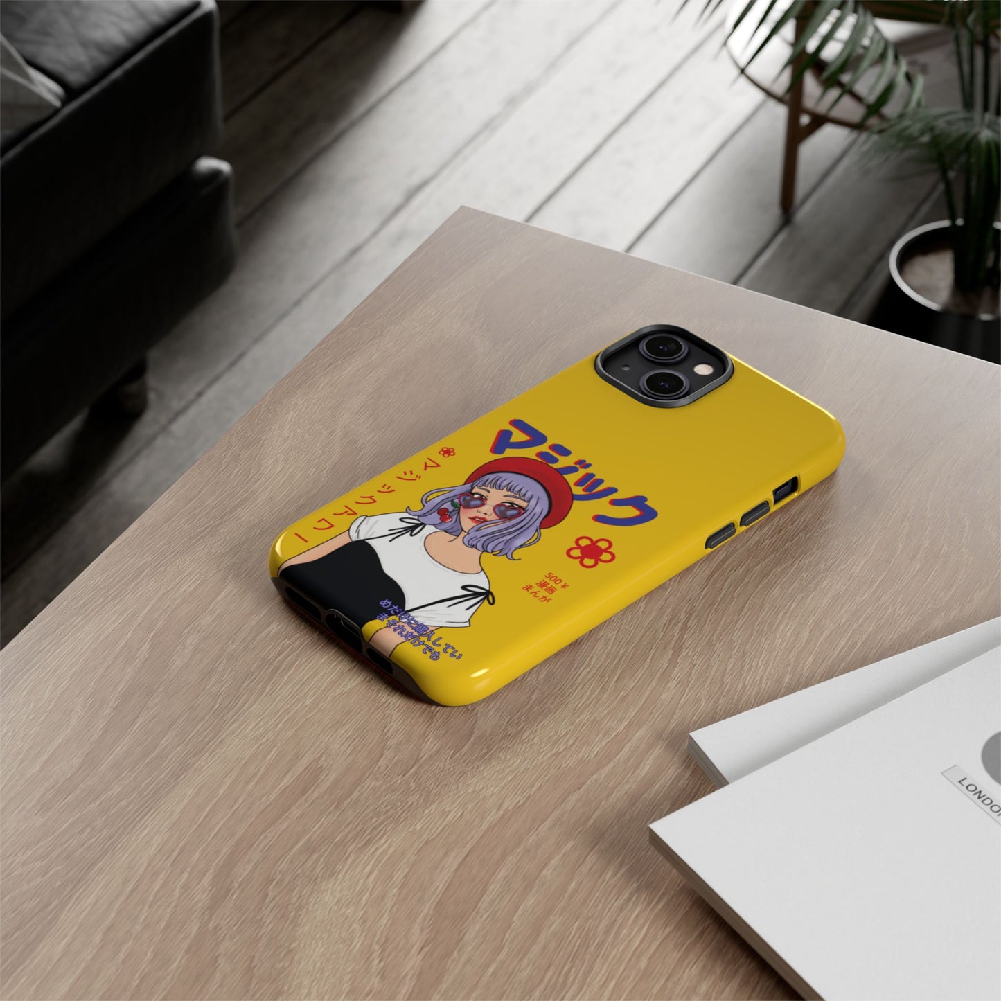 "Anime Cool Girl" Yellow Phone Cases – Bold, Stylish & Made for Any Phone! 💛✨ Pick Your Perfect Fit! -  iPhone, Samsung Galaxy, and Google Pixel