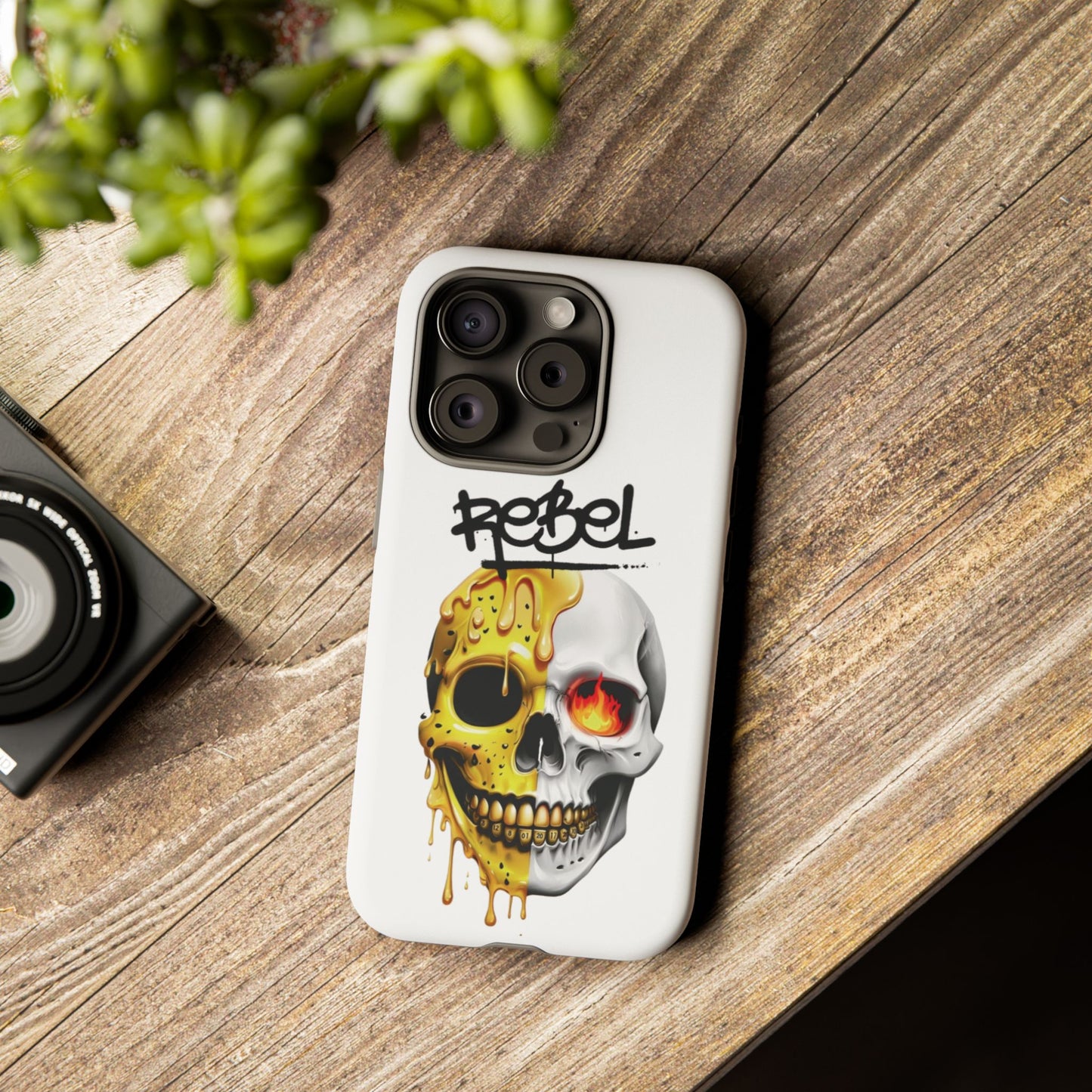 Rebel Skull Phone Case - White