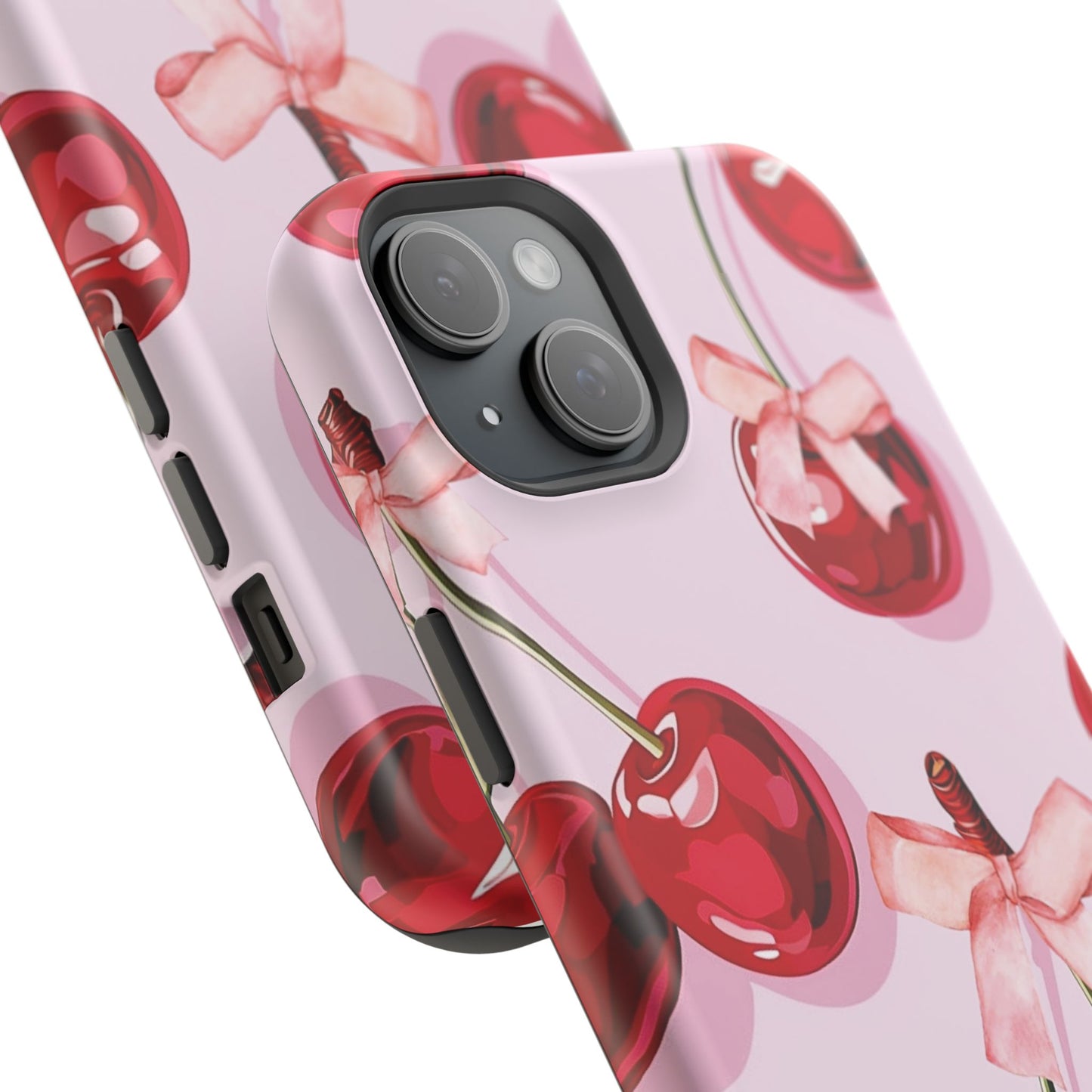 Cherry Ribbon Magnetic iPhone Caes - Durable, flexible, impact-resistant