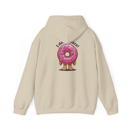 Funny Donut Graphic Unisex Hoodie - I Don't Care!