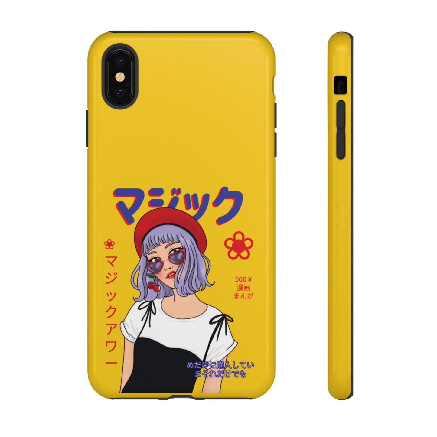 "Anime Cool Girl" Yellow Phone Cases – Bold, Stylish & Made for Any Phone! 💛✨ Pick Your Perfect Fit! -  iPhone, Samsung Galaxy, and Google Pixel