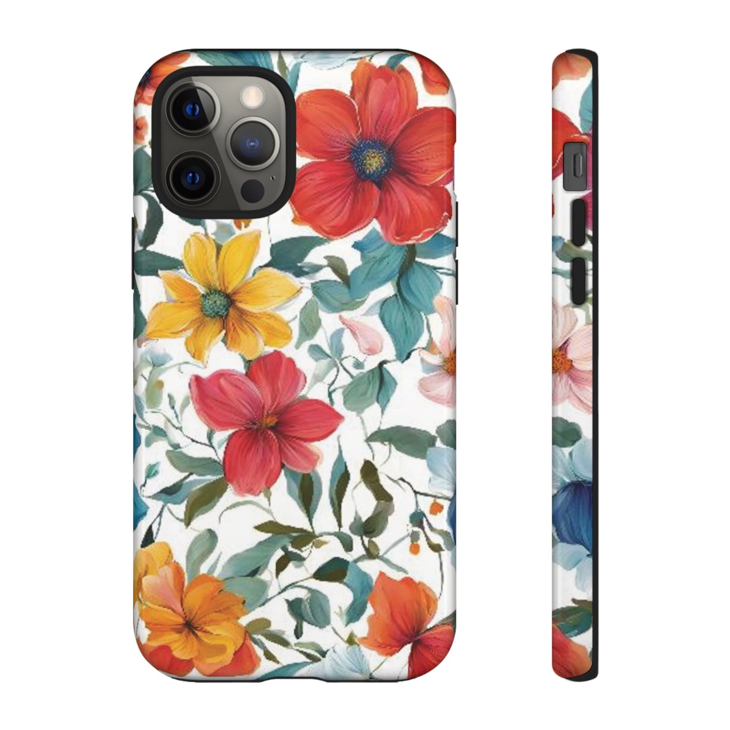 Floral Phone Cases for  iPhone, Samsung Galaxy, and Google Pixel devices - Double layers for extra durability and protection