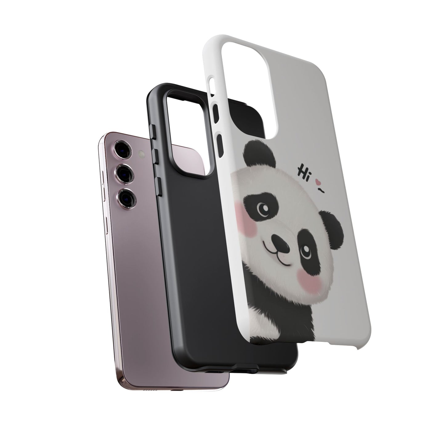 "Hi Cute Panda" Phone Case for iPhone, Samsung Galaxy, and Google Pixel devices