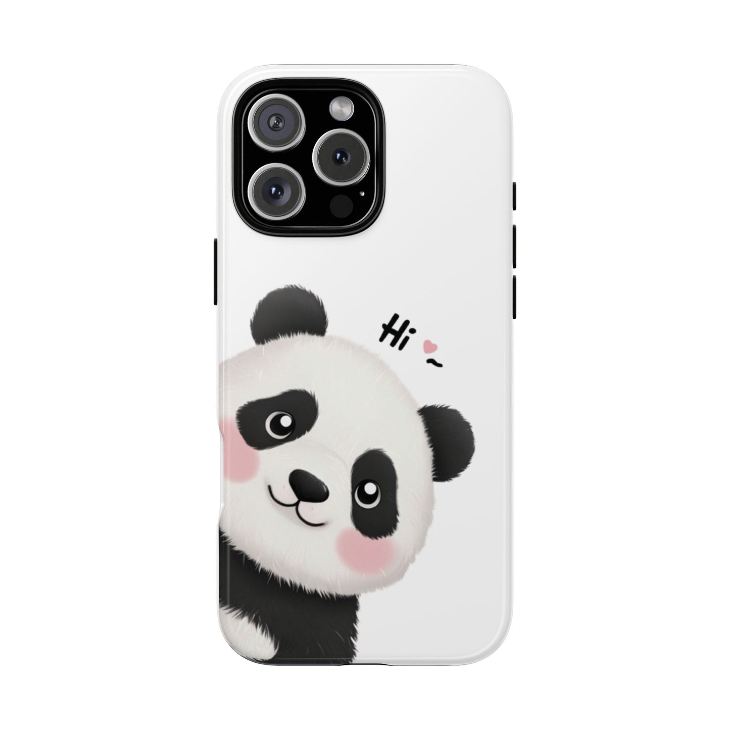 "Hi Cute Panda" Phone Case for iPhone, Samsung Galaxy, and Google Pixel devices