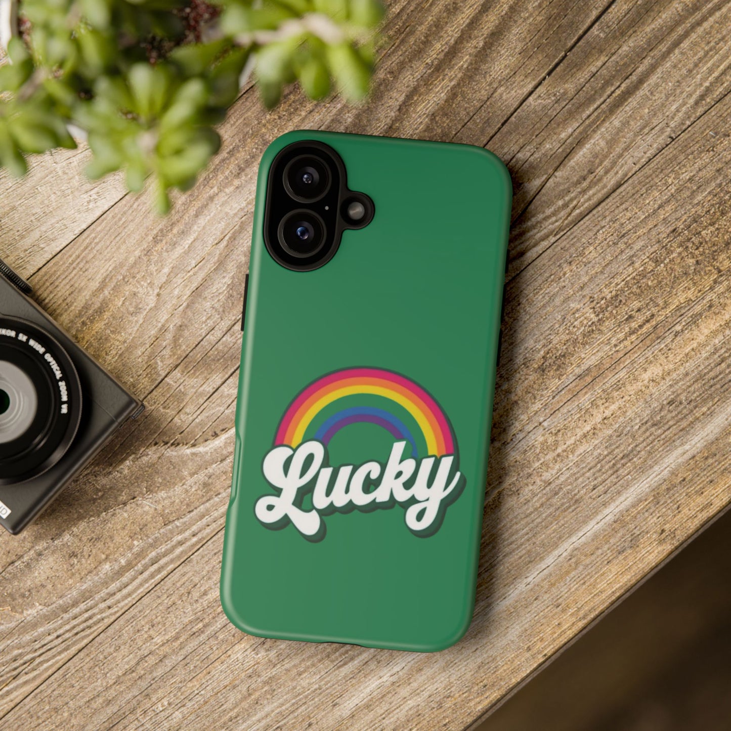 Lucky Rainbow Tough Phone Cases, iPhone, Samsung Galaxy, Google Pixel, Choose any phone model