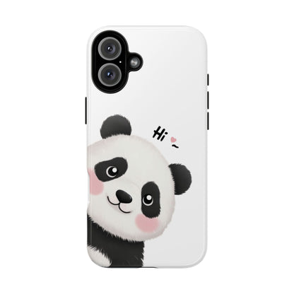 "Hi Cute Panda" Phone Case for iPhone, Samsung Galaxy, and Google Pixel devices