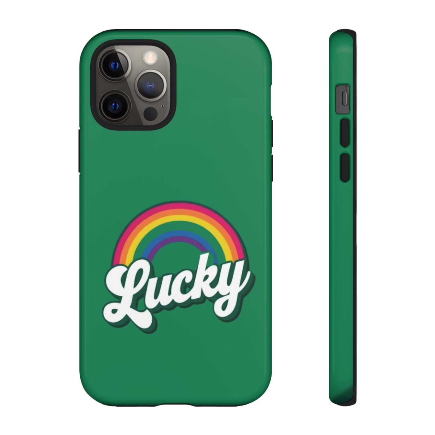 Lucky Rainbow Tough Phone Cases, iPhone, Samsung Galaxy, Google Pixel, Choose any phone model