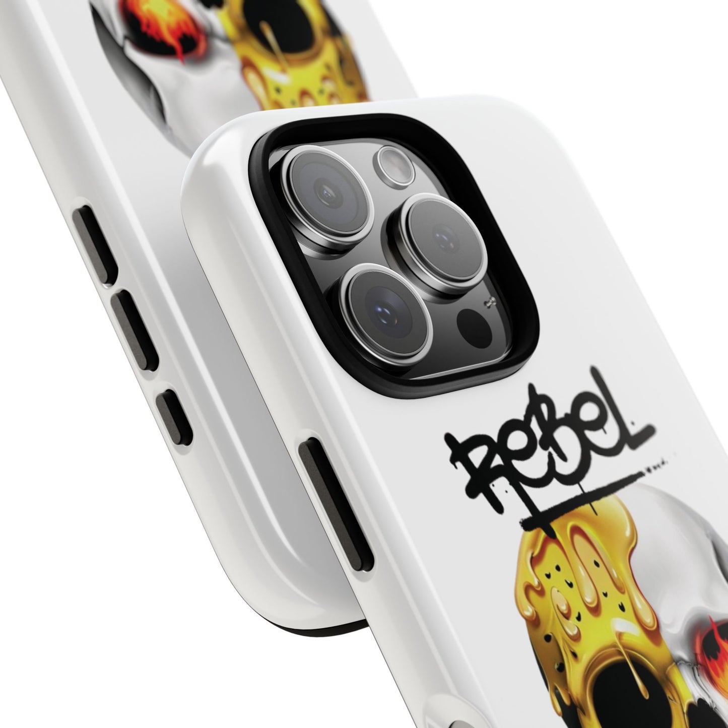 Rebel Skull Phone Case - White