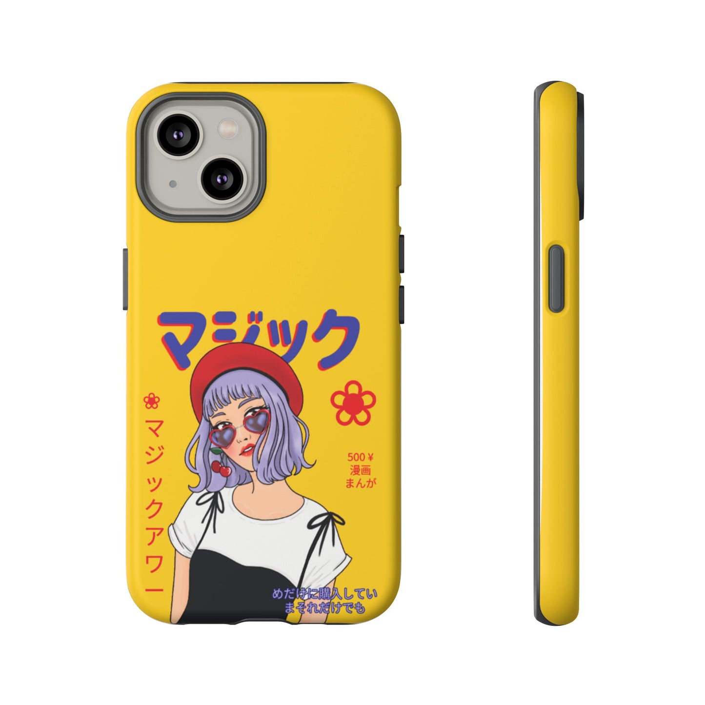 "Anime Cool Girl" Yellow Phone Cases – Bold, Stylish & Made for Any Phone! 💛✨ Pick Your Perfect Fit! -  iPhone, Samsung Galaxy, and Google Pixel