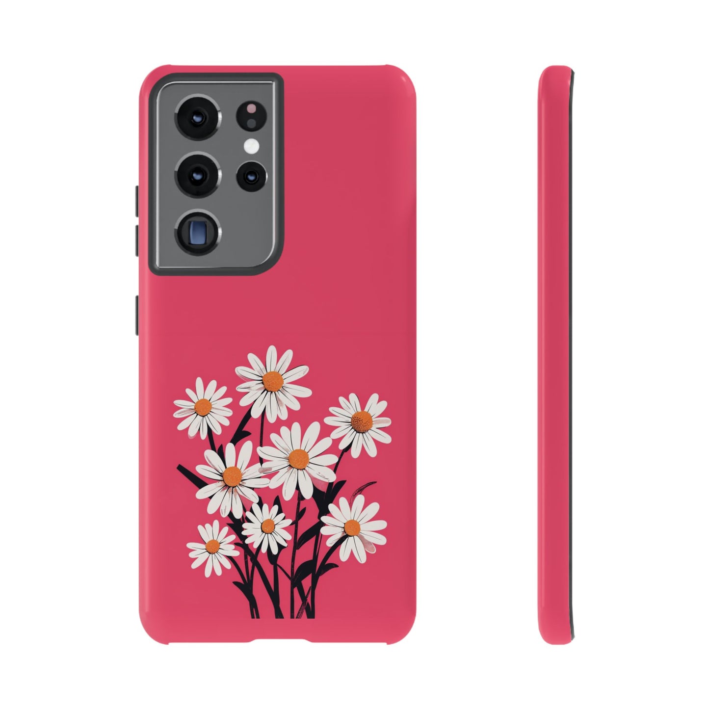 Daisy Flower Phone Case - Vibrant Pink Daisy Design