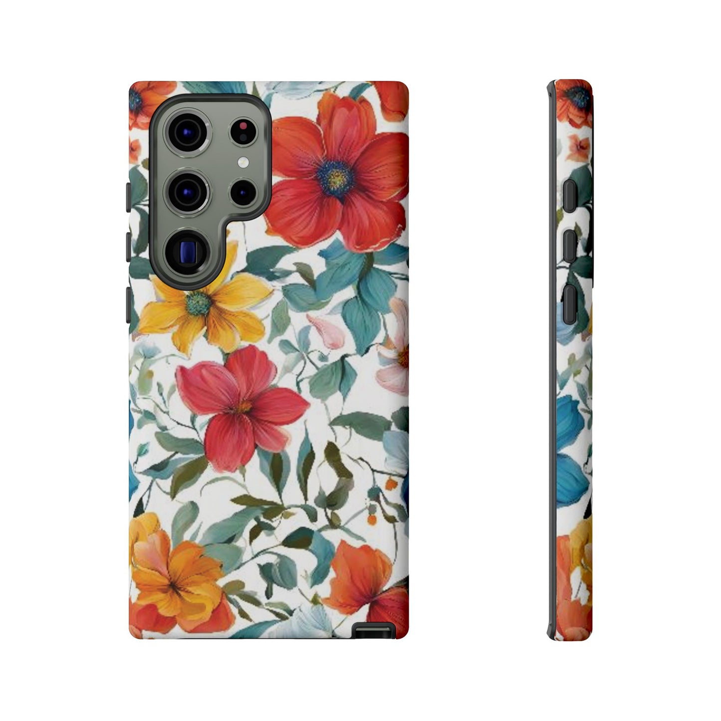 Floral Phone Cases for  iPhone, Samsung Galaxy, and Google Pixel devices - Double layers for extra durability and protection