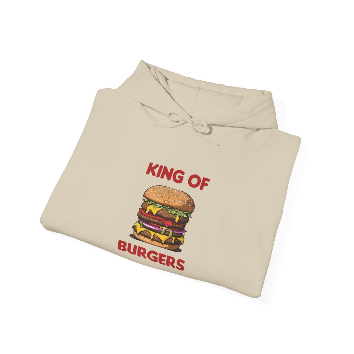 "King of Burgers" Hoodie – Fun Casual Wear for Food Lovers