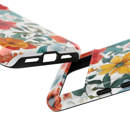 Floral Phone Cases for  iPhone, Samsung Galaxy, and Google Pixel devices - Double layers for extra durability and protection