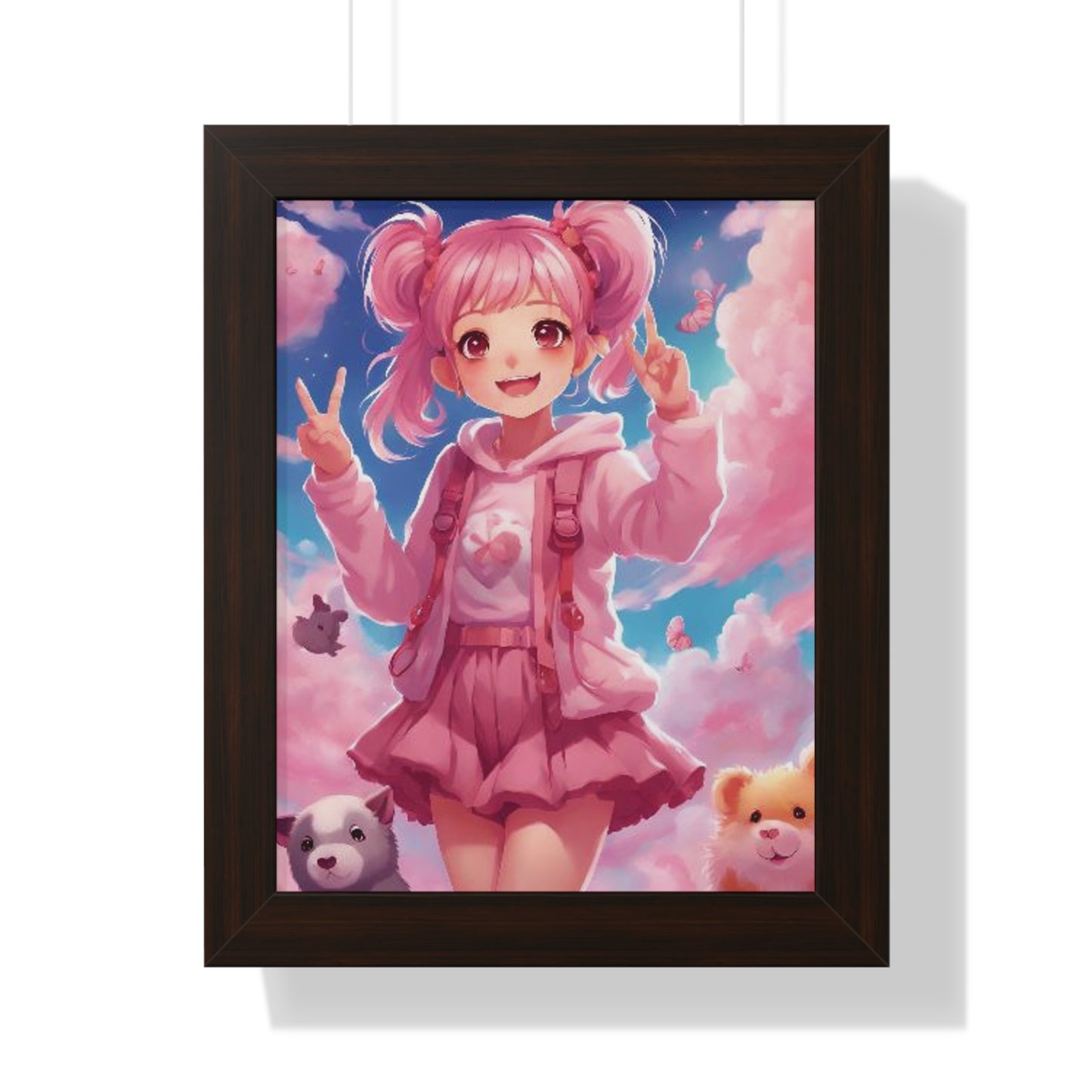 Anime, Cute girl Picture and Frame Vertical Poster