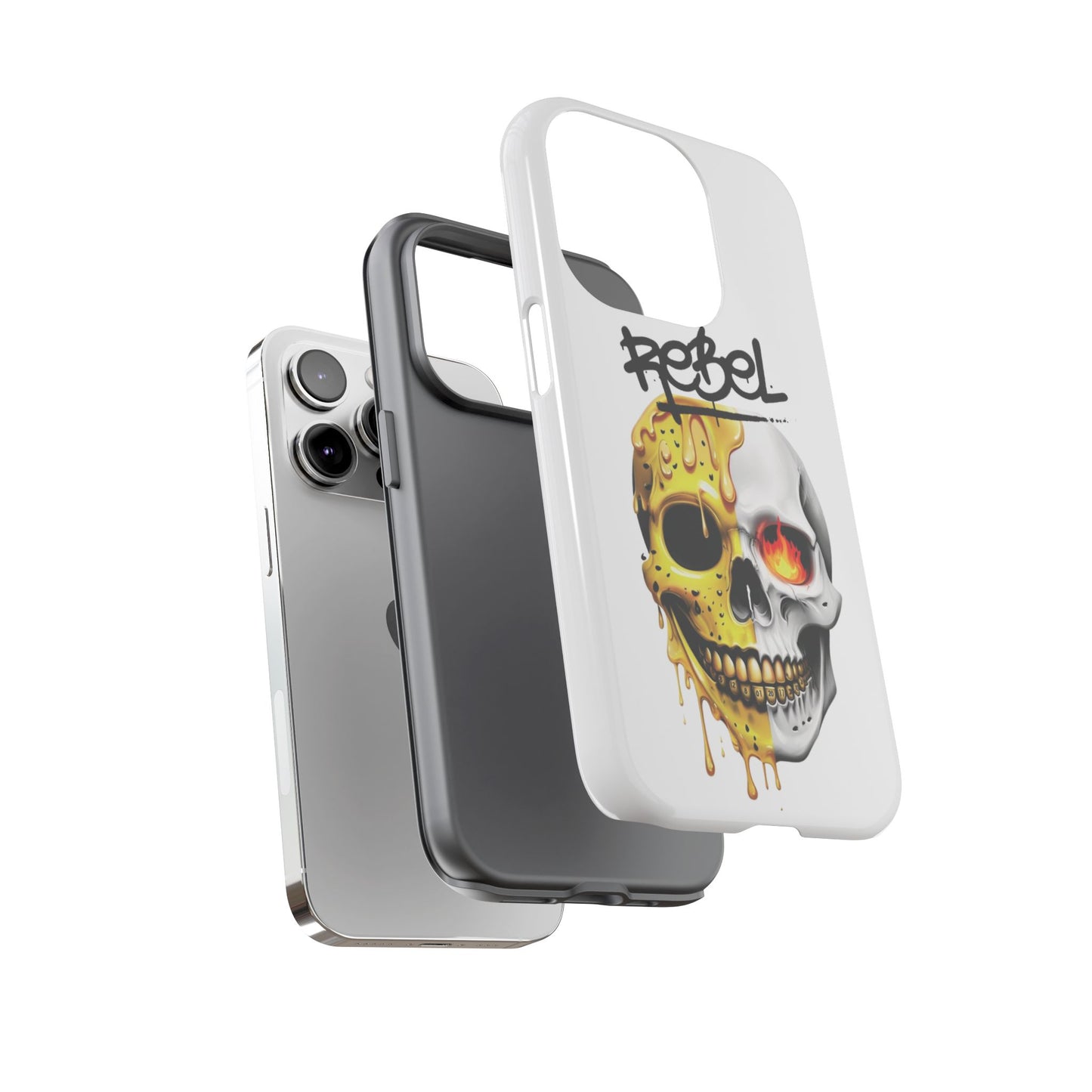 Rebel Skull Phone Case - White