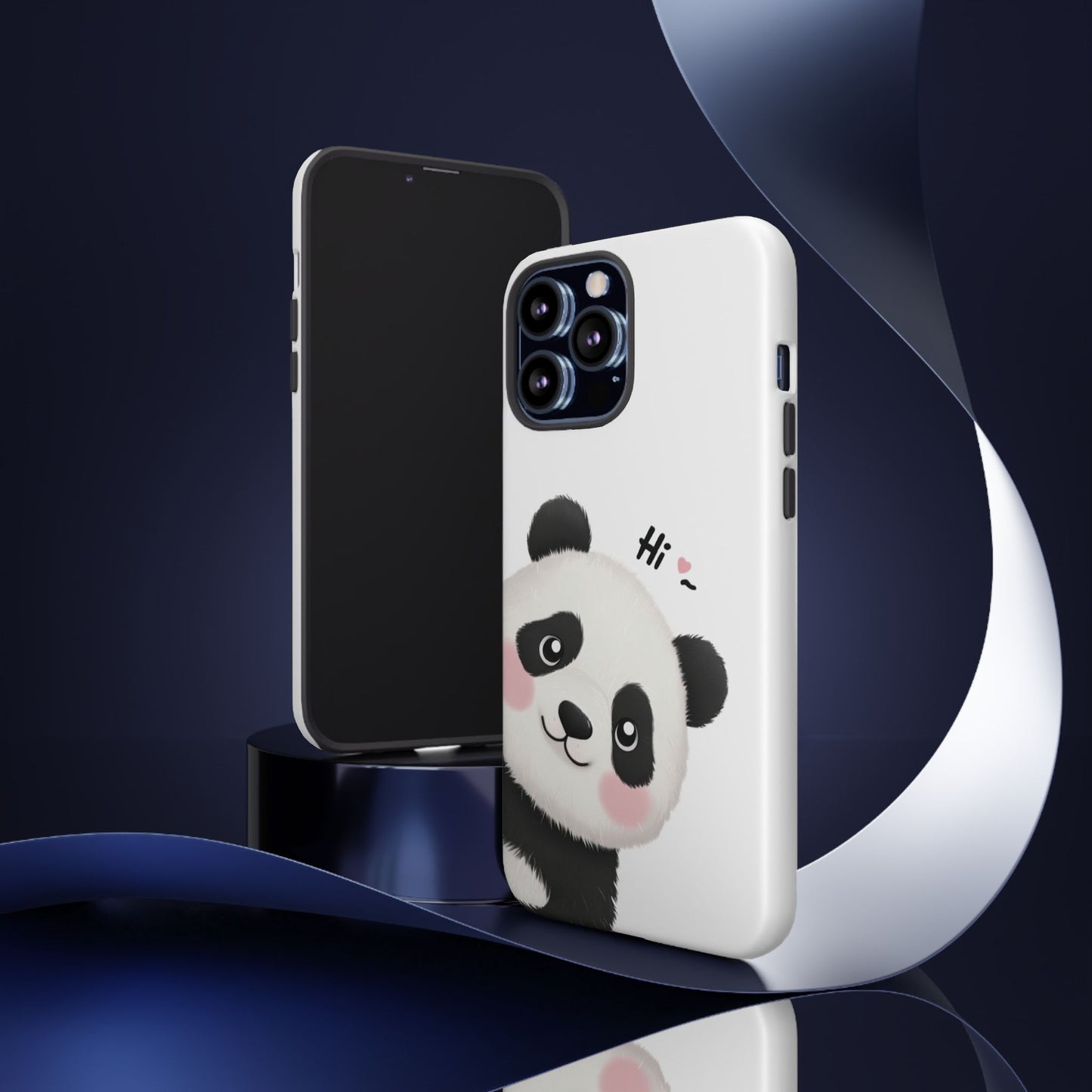 "Hi Cute Panda" Phone Case for iPhone, Samsung Galaxy, and Google Pixel devices