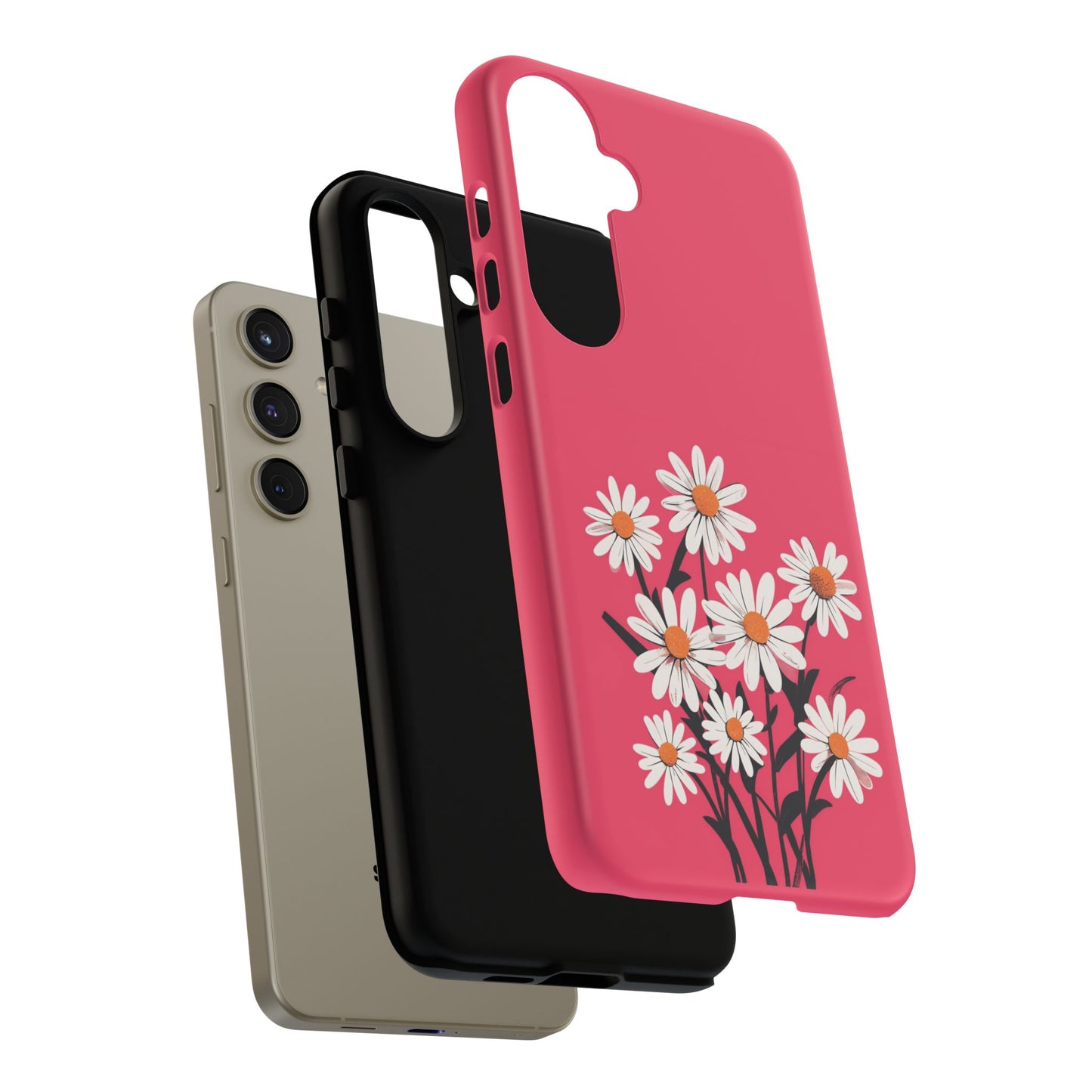 Daisy Flower Phone Case - Vibrant Pink Daisy Design