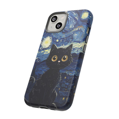 Cat under the stars, cute phone cases, Extra durable, Tough Cases, Pick your size