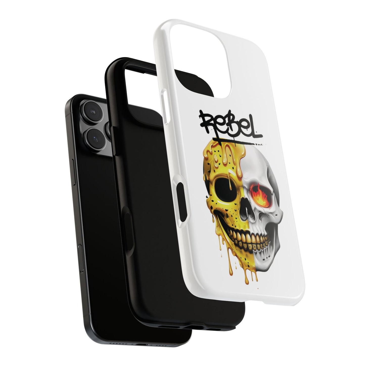 Rebel Skull Phone Case - White