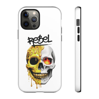 Rebel Skull Phone Case - White