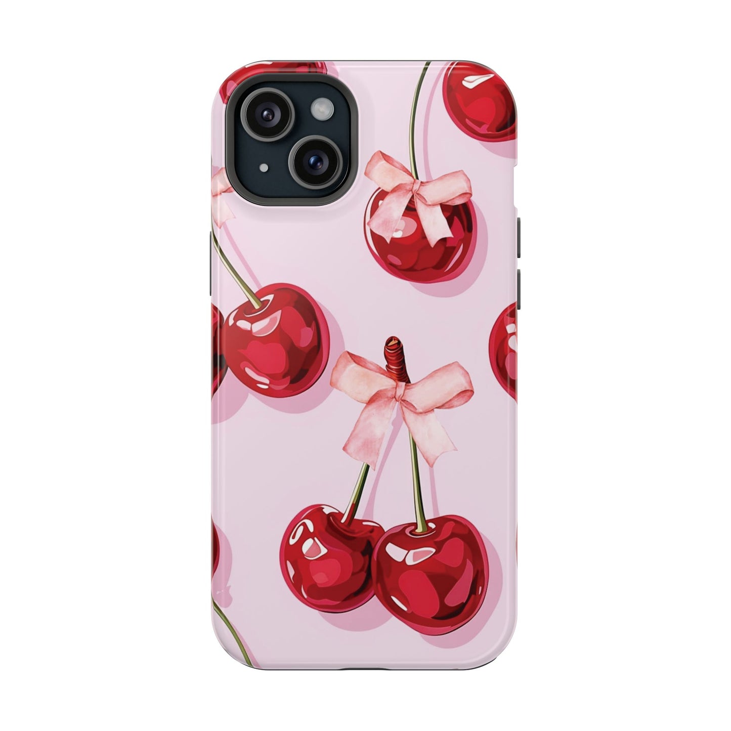 Cherry Ribbon Magnetic iPhone Caes - Durable, flexible, impact-resistant