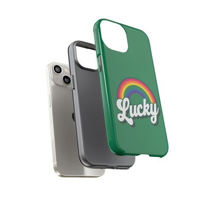 Lucky Rainbow Tough Phone Cases, iPhone, Samsung Galaxy, Google Pixel, Choose any phone model