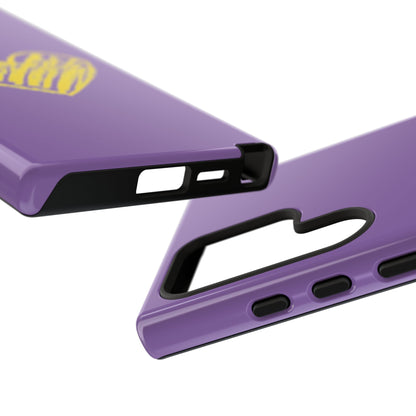 Yellow Heart, Purple Phone Case